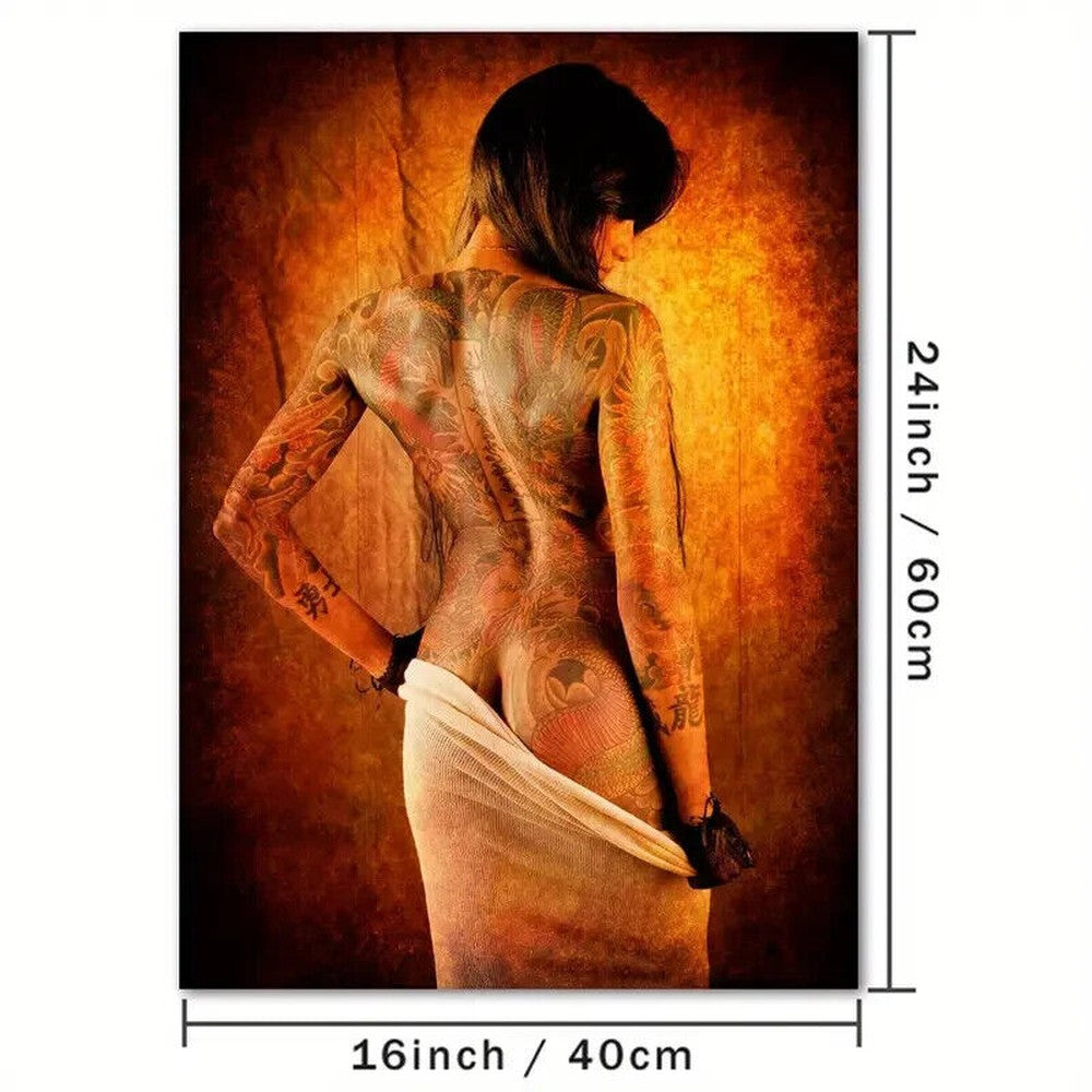 Modern Art Nude Woman With Tattoos Canvas Print 16" x 24" Stunning! NEW! Home & Garden:Home Décor:Posters & Prints Style Your Walls